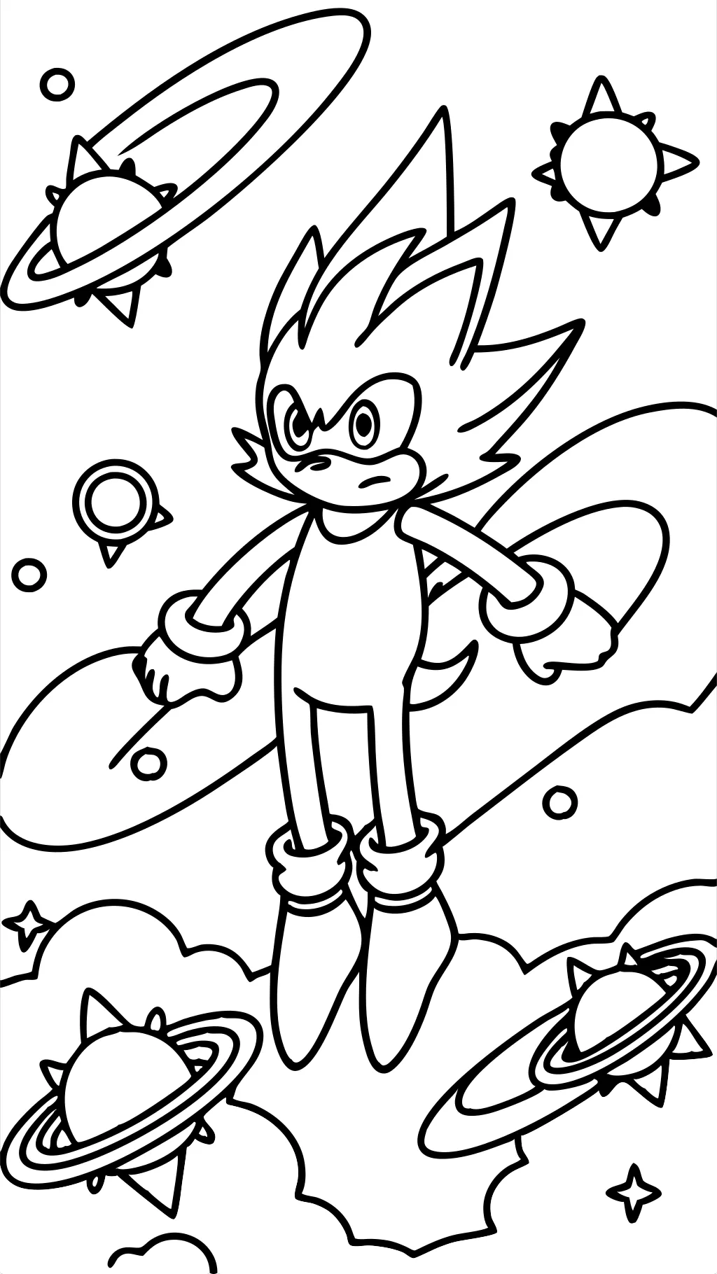 Páginas para colorear Super Sonic